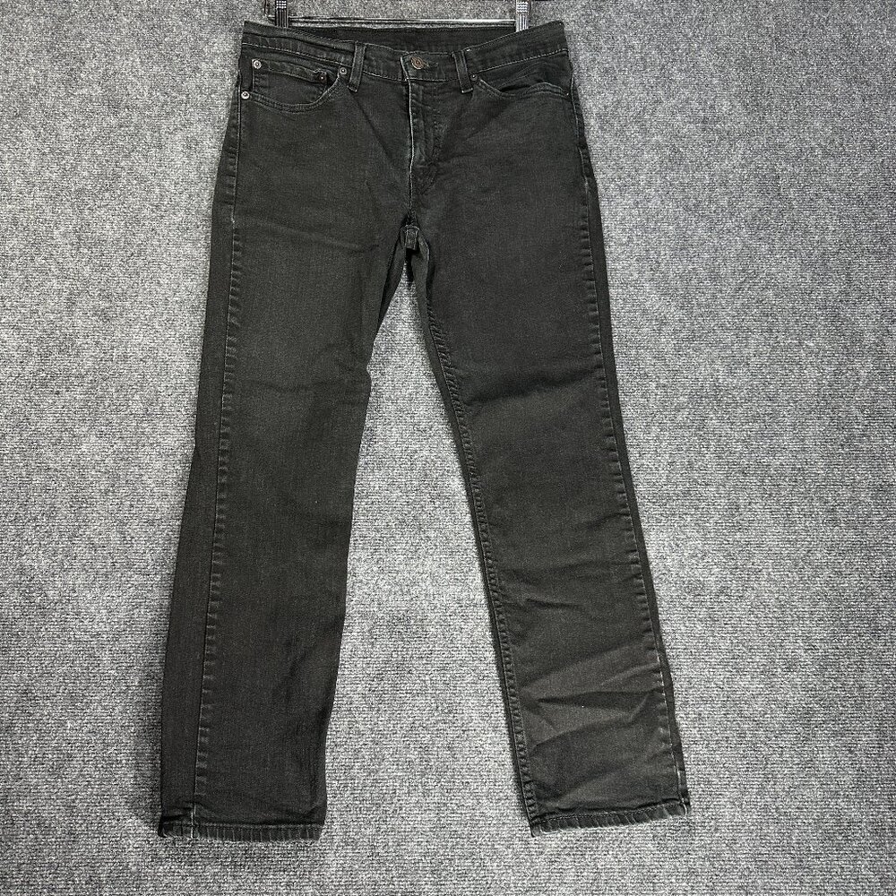 Levis 511 Jeans Mens 34 Black Cotton Stretch Pockets Slim Fit NO FABRIC TAG